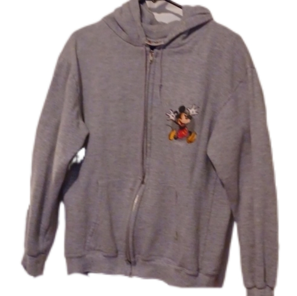 -- Disney Gray Apparel with Mickey Mouse Jacket Men's Size XLarge Casual